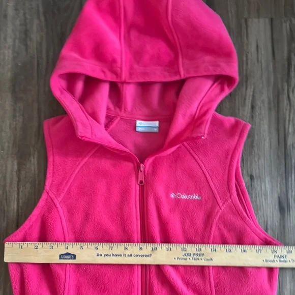 Columbia Bright Pink Hooded Vest - Picture 4 of 7